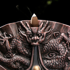 Dragon Tower Incense Burner - Half Mechanical Ceramic Decor